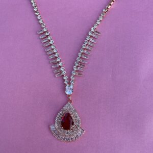 Elegant Ruby Pendant Necklace