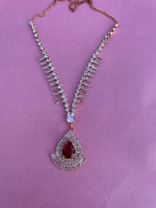 Elegant Ruby Pendant Necklace