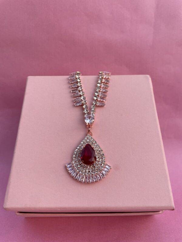 Elegant Ruby Pendant Necklace - Image 3