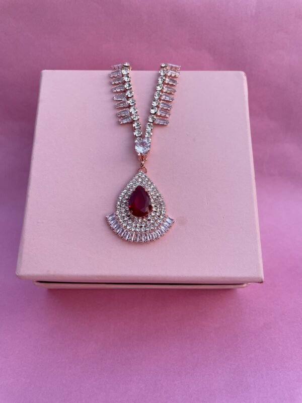 Elegant Ruby Pendant Necklace - Image 4