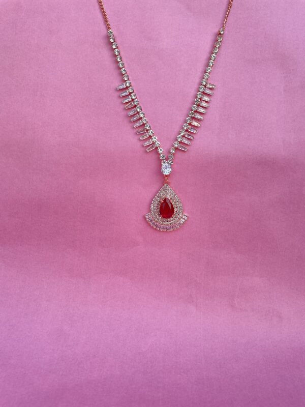 Elegant Ruby Pendant Necklace - Image 5