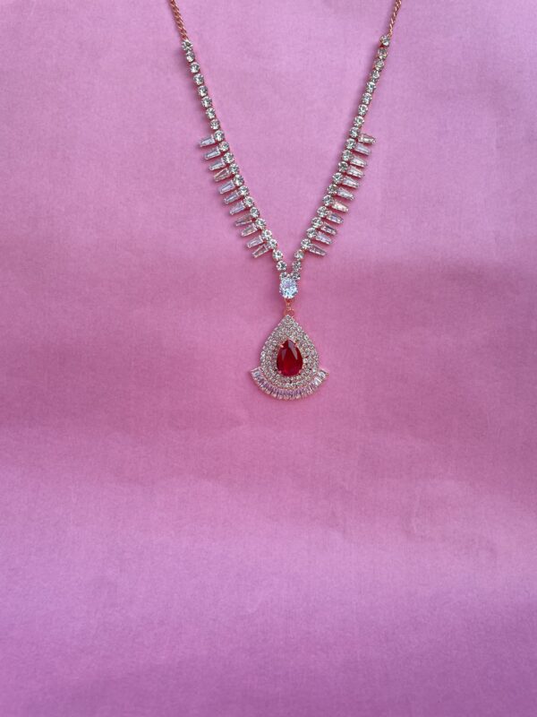 Elegant Ruby Pendant Necklace - Image 6