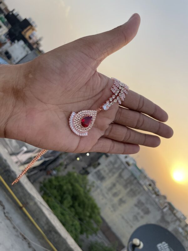 Elegant Ruby Pendant Necklace - Image 9